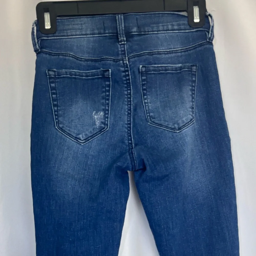 PacSun High Rise Destressed Power Super Stretch Ankle Skinny Raw Hem Size 23 - Picture 5 of 8